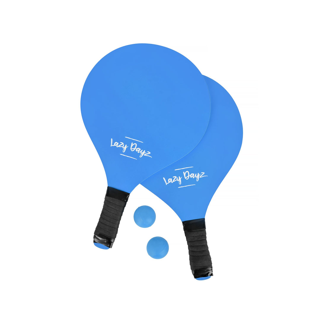 Lazy Dayz Summer Wooden Beach Bats and 2 Balls Blue-Baby &amp; Kids &gt; Baby &amp; Kid&