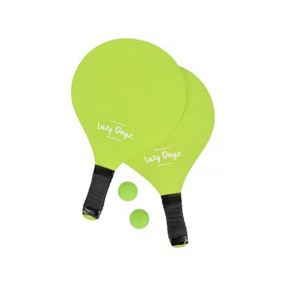 Lazy Dayz Summer Wooden Beach Bats and 2 Balls Green-Baby &amp; Kids &gt; Baby &amp; Kid&