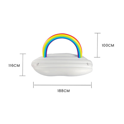 Lazy Dayz Inflatable Rainbow Cloud Float 185cm-Furniture &gt; Bathroom &gt; Bathtubs-PEROZ Accessories