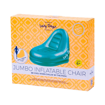 Lazy Dayz Jumbo Inflatable Chair - Teal-Home &amp; Garden &gt; Pool &amp; Accessories &gt; Pool Toys &amp; Inflatables-PEROZ Accessories