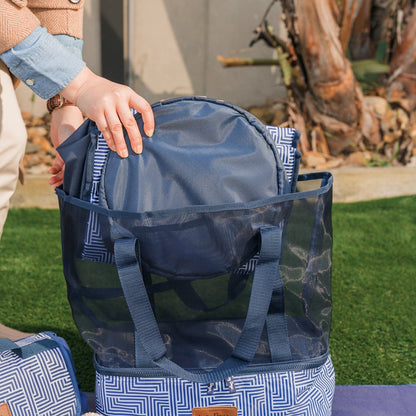 Lazy Dayz Insulated Cooler Tote - Makena-Furniture &gt; Outdoor &gt; Outdoor Sofas &amp; Lounge Sets-PEROZ Accessories