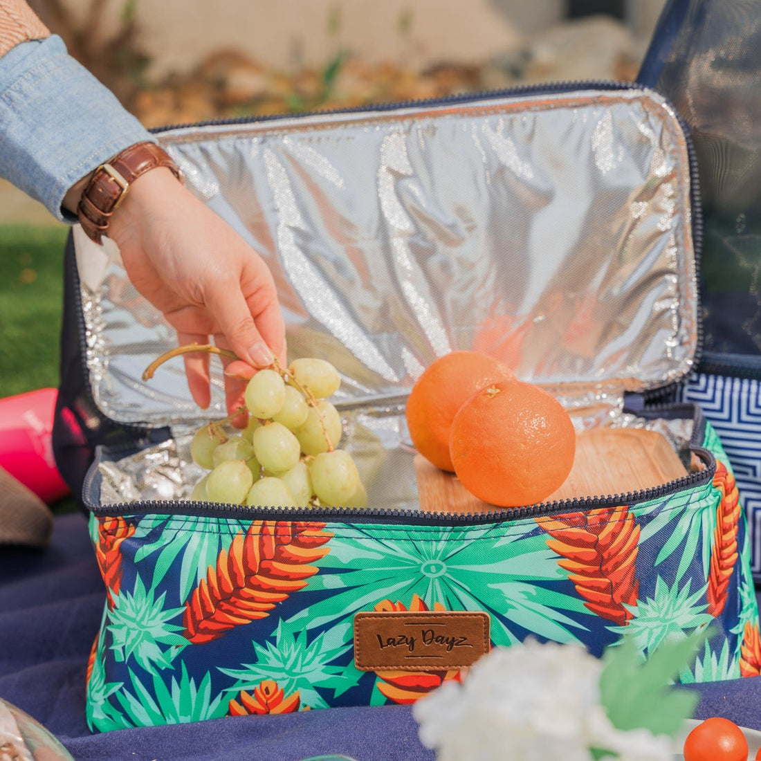 Lazy Dayz Insulated Cooler Tote - Mossman-Furniture &gt; Outdoor &gt; Outdoor Sofas &amp; Lounge Sets-PEROZ Accessories