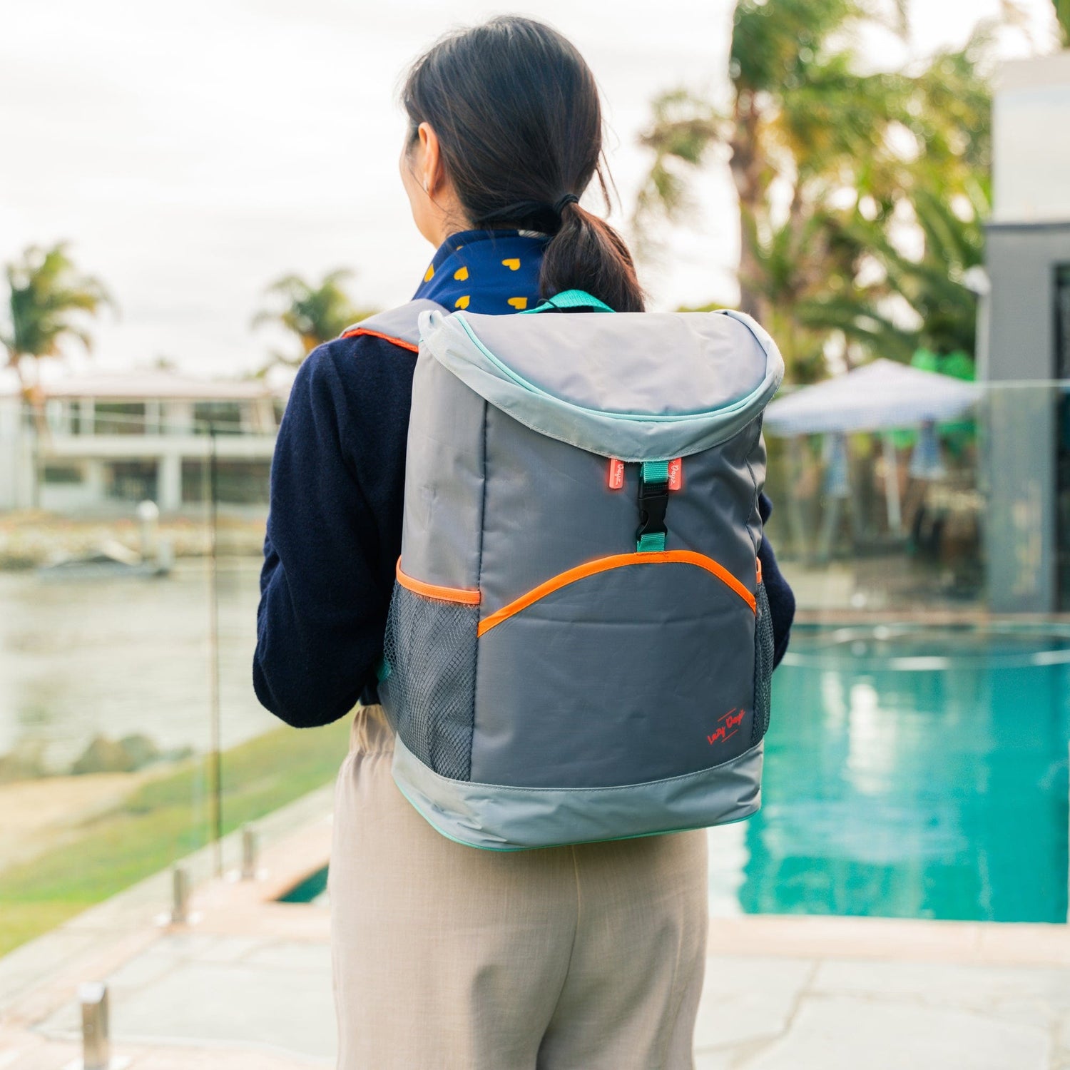 Lazy Dayz Insulated Jumbo Cooler Backpack-Health &amp; Beauty &gt; Cosmetic Storage &gt; Cosmetic &amp; Toiletry Bags-PEROZ Accessories