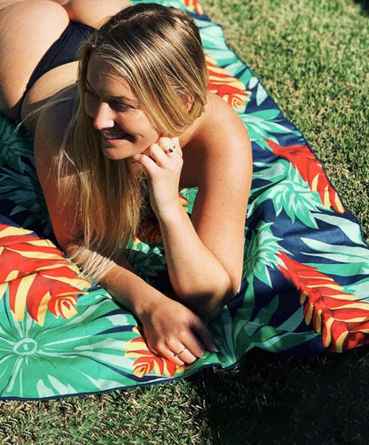 Lazy Dayz Quick Drying Sand Free Beach Towel - Makena-Home &amp; Garden &gt; Pool &amp; Accessories &gt; Beach Towels-PEROZ Accessories
