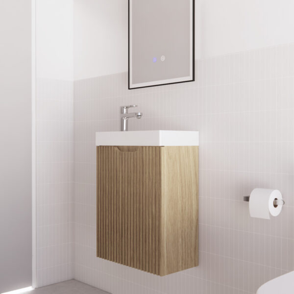 450*250*550mm Vienna American Oak Wall Hung Mini Vanity-Furniture &gt; Bathroom &gt; Vanity Units-PEROZ Accessories