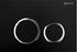 R&T Standard Cisterns Push Plates - Round Matte Black With Chrome Trim-Furniture > Bathroom > Toilets-PEROZ Accessories