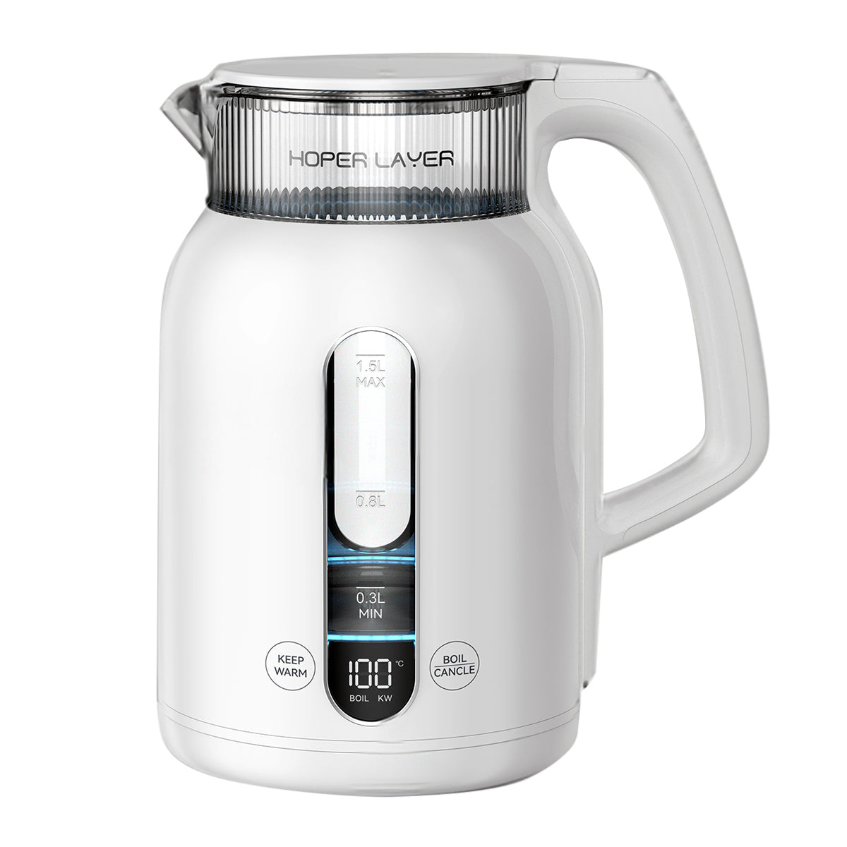 Hoper Layer Insulation Electric Kettle 1.5L 1500W Water Boiler K15-G1-Appliances &gt; Kitchen Appliances &gt; Kettles-PEROZ Accessories