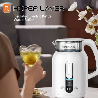 Hoper Layer Insulation Electric Kettle 1.5L 1500W Water Boiler K15-G1-Appliances &gt; Kitchen Appliances &gt; Kettles-PEROZ Accessories