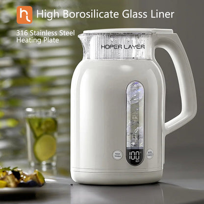 Hoper Layer Insulation Electric Kettle 1.5L 1500W Water Boiler K15-G1-Appliances &gt; Kitchen Appliances &gt; Kettles-PEROZ Accessories