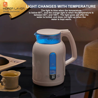 Hoper Layer Insulation Electric Kettle 1.5L 1500W Water Boiler K15-G1-Appliances &gt; Kitchen Appliances &gt; Kettles-PEROZ Accessories