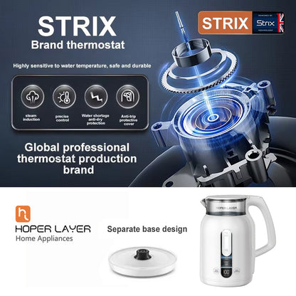 Hoper Layer Insulation Electric Kettle 1.5L 1500W Water Boiler K15-G1-Appliances &gt; Kitchen Appliances &gt; Kettles-PEROZ Accessories