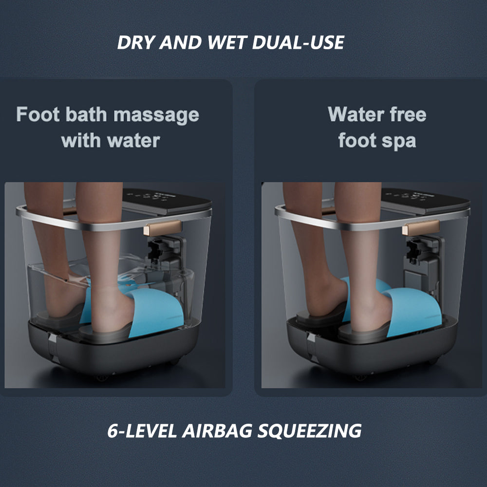Hoper Layer Foot SPA Airbag Squeezing Foot Bath Massager Dry and Wet Dual-use QN-01-Foot Care-PEROZ Accessories