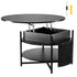 Lift Top Coffee Table 35.3" Round Coffee Table for Living Room Black-Furniture > Outdoor > Outdoor Dining Sets-PEROZ Accessories