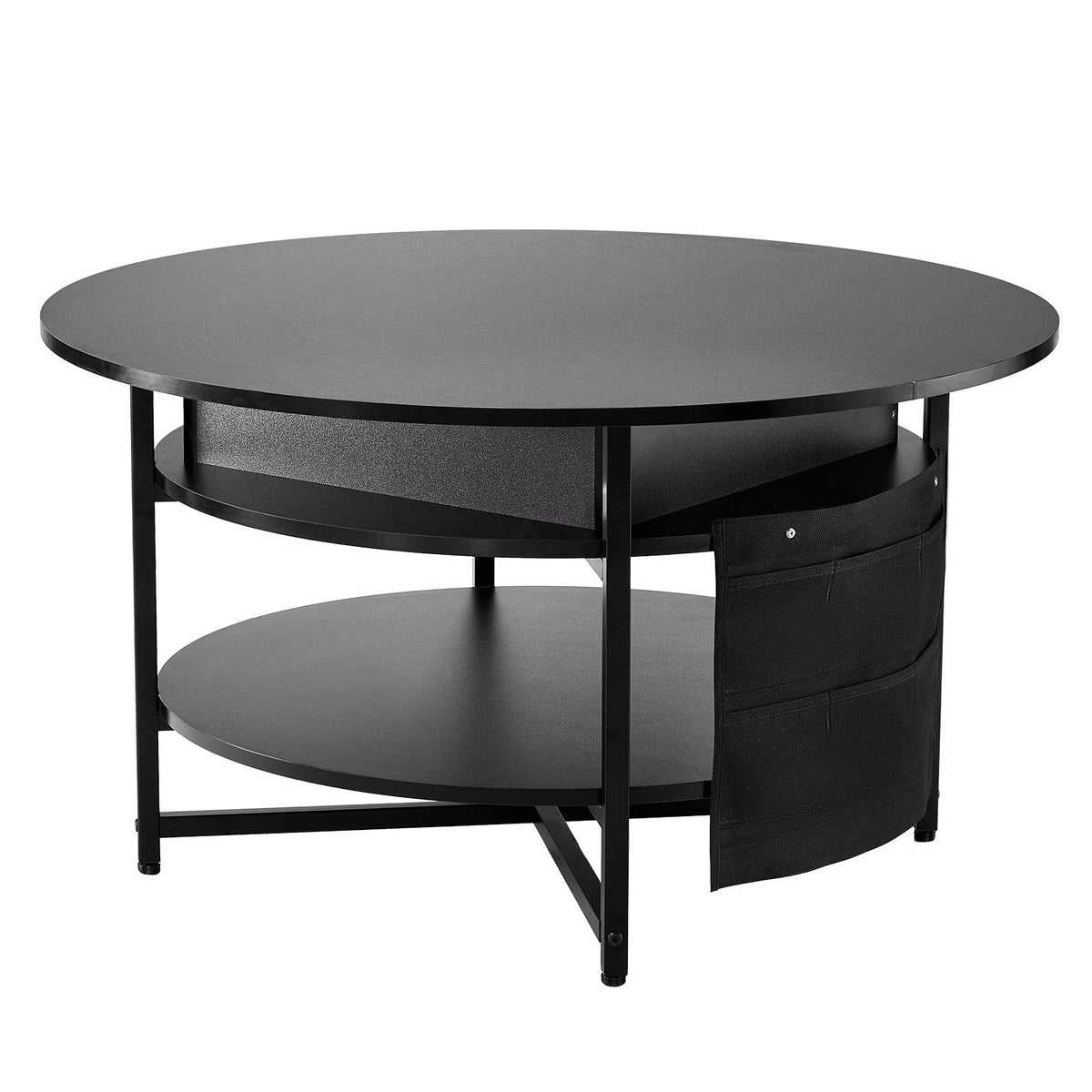Lift Top Coffee Table 35.3" Round Coffee Table for Living Room Black-Furniture > Outdoor > Outdoor Dining Sets-PEROZ Accessories