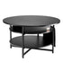 VEVOR Lift Top Coffee Table 35.3" Round Coffee Table for Living Room Black-Furniture > Outdoor > Outdoor Dining Sets-PEROZ Accessories