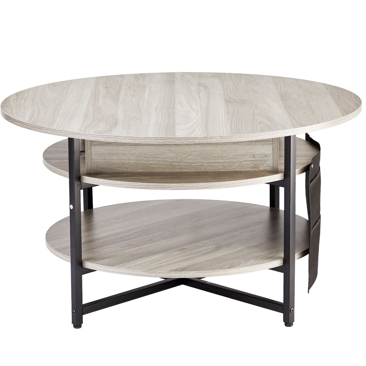 Lift Top Coffee Table 35.3" Round Coffee Table for Living Room White-Furniture > Outdoor > Outdoor Dining Sets-PEROZ Accessories