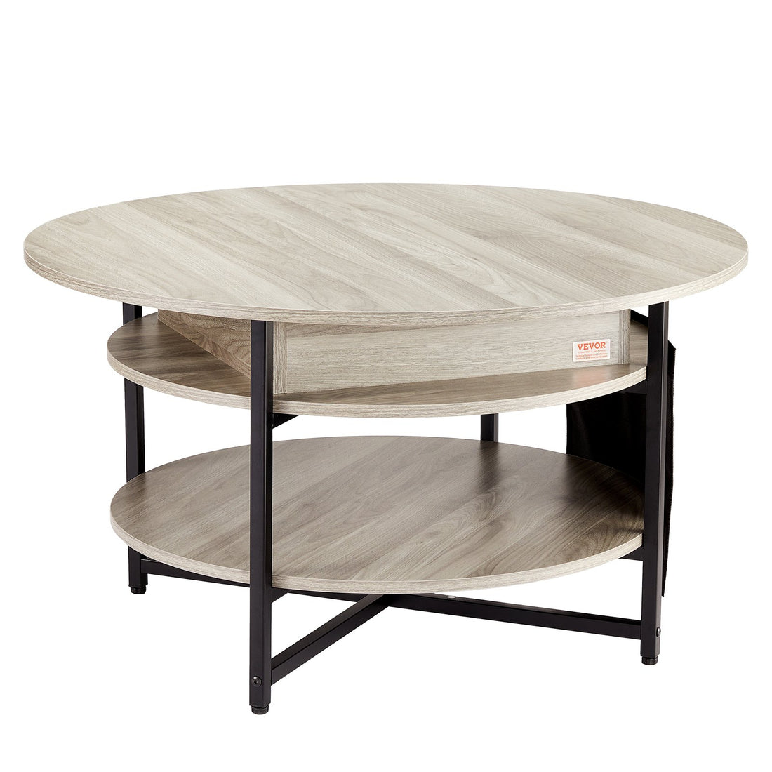 VEVOR Lift Top Coffee Table 35.3" Round Coffee Table for Living Room White-Furniture > Outdoor > Outdoor Dining Sets-PEROZ Accessories