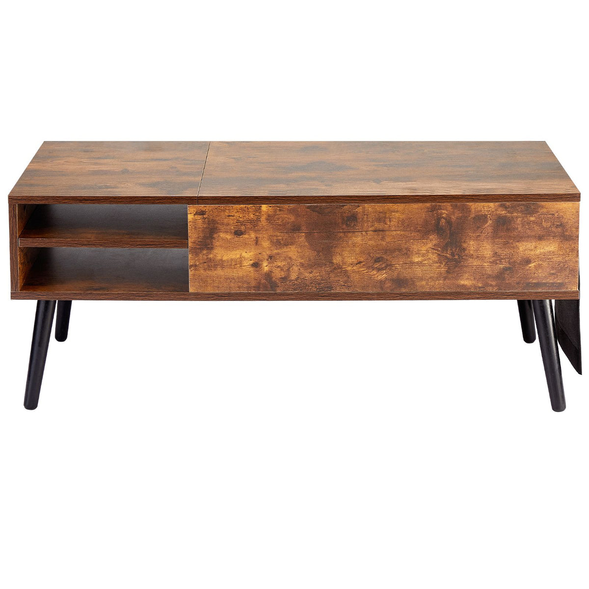 Lift Top Coffee Table 39.4 in Rectangle Coffee Table for Living Room Brown-Furniture > Outdoor > Outdoor Dining Sets-PEROZ Accessories
