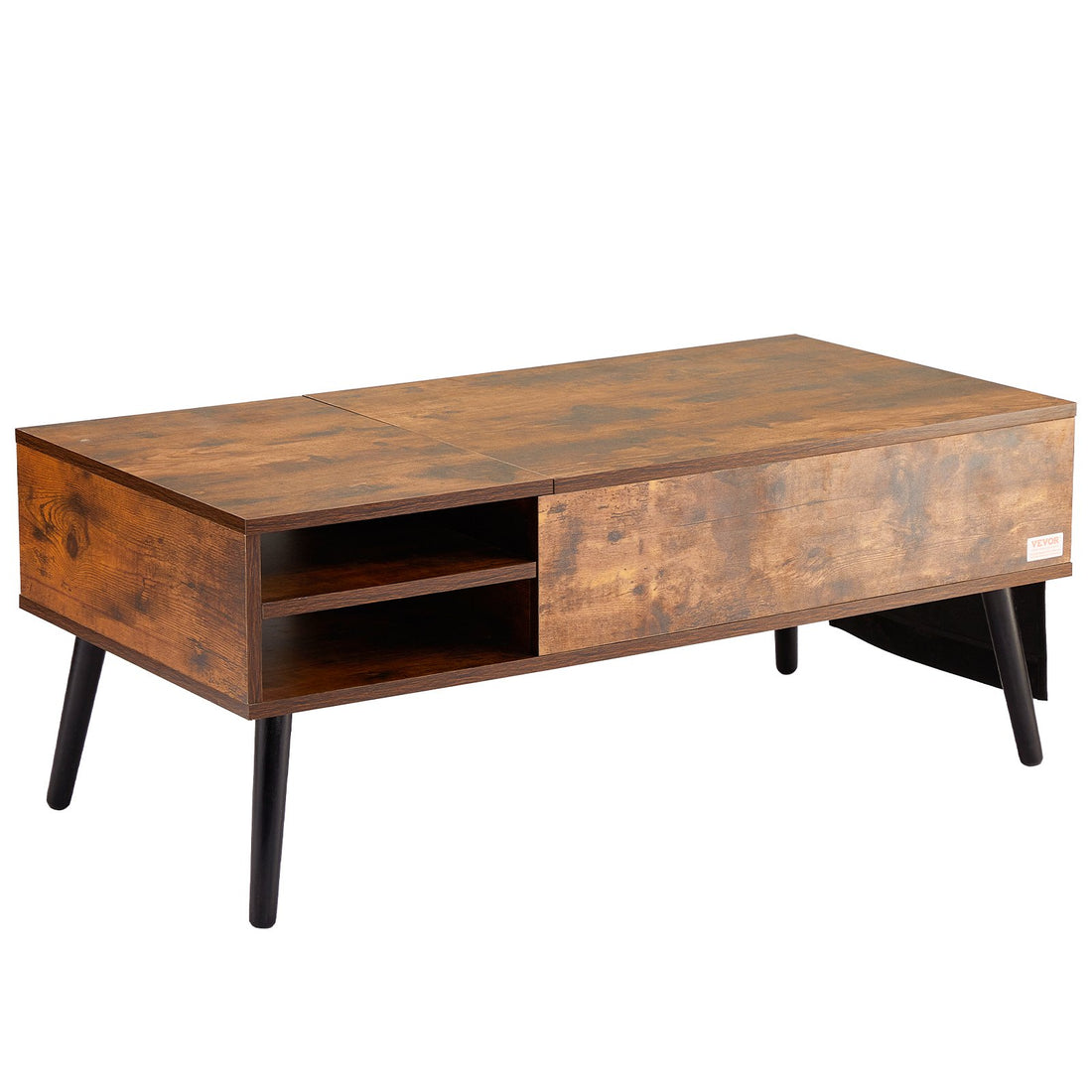 VEVOR Lift Top Coffee Table 39.4 in Rectangle Coffee Table for Living Room Brown-Furniture > Outdoor > Outdoor Dining Sets-PEROZ Accessories