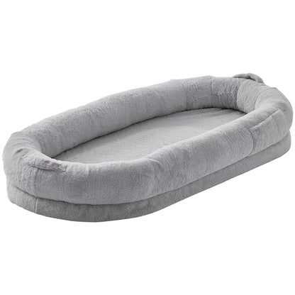 Human Dog Bed 1720x890x250 mm Human Size Dog Bed Washable Faux Rabbit Fur-Pet Care > Dog Supplies > Dog Beds-PEROZ Accessories