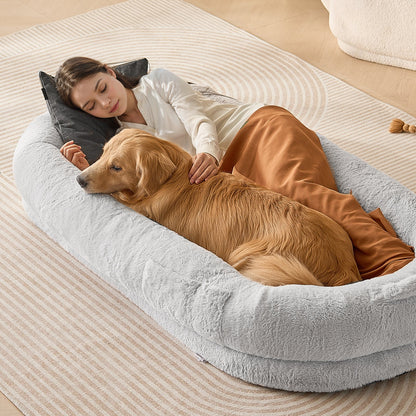 VEVOR Human Dog Bed 1720x890x250 mm Human Size Dog Bed Washable Faux Rabbit Fur-Pet Care &gt; Dog Supplies &gt; Dog Beds-PEROZ Accessories