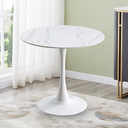 Celeste White Round Cafe Table-Furniture &gt; Dining &gt; Dining Tables-PEROZ Accessories