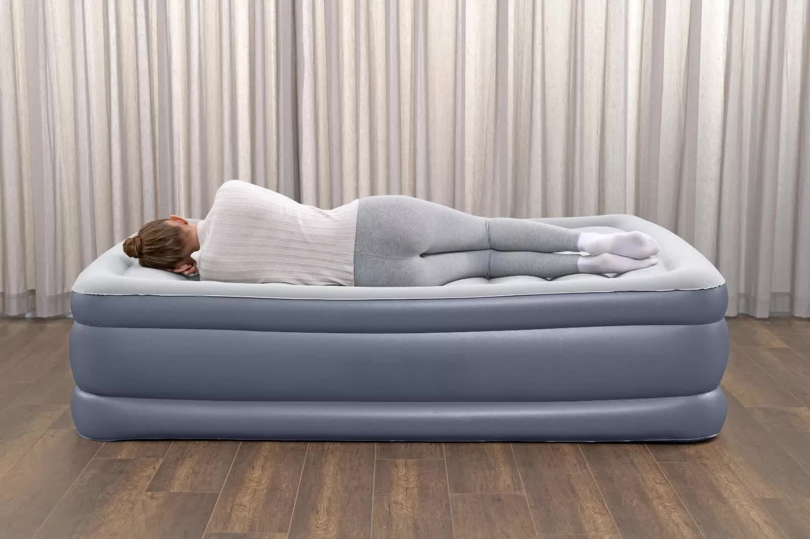 Bestway 2.03m x 1.52m x 51cm Tritech Air Inflatable Mattress Queen Built-in AC Pump-Outdoor Recreation &gt; Camping &gt; Inflatable Mattresses-PEROZ Accessories