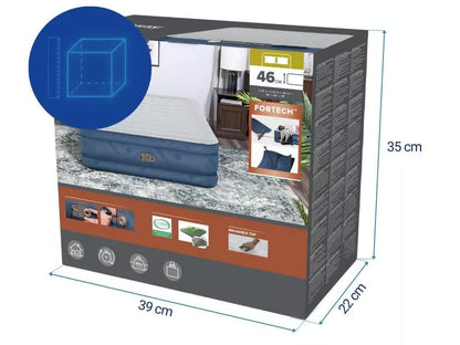 Bestway 2.03m x 1.52m x 46cm Fortech Snugable Top Air Inflatable Mattress Queen Built-in AC Pump-Outdoor Recreation &gt; Camping &gt; Inflatable Mattresses-PEROZ Accessories