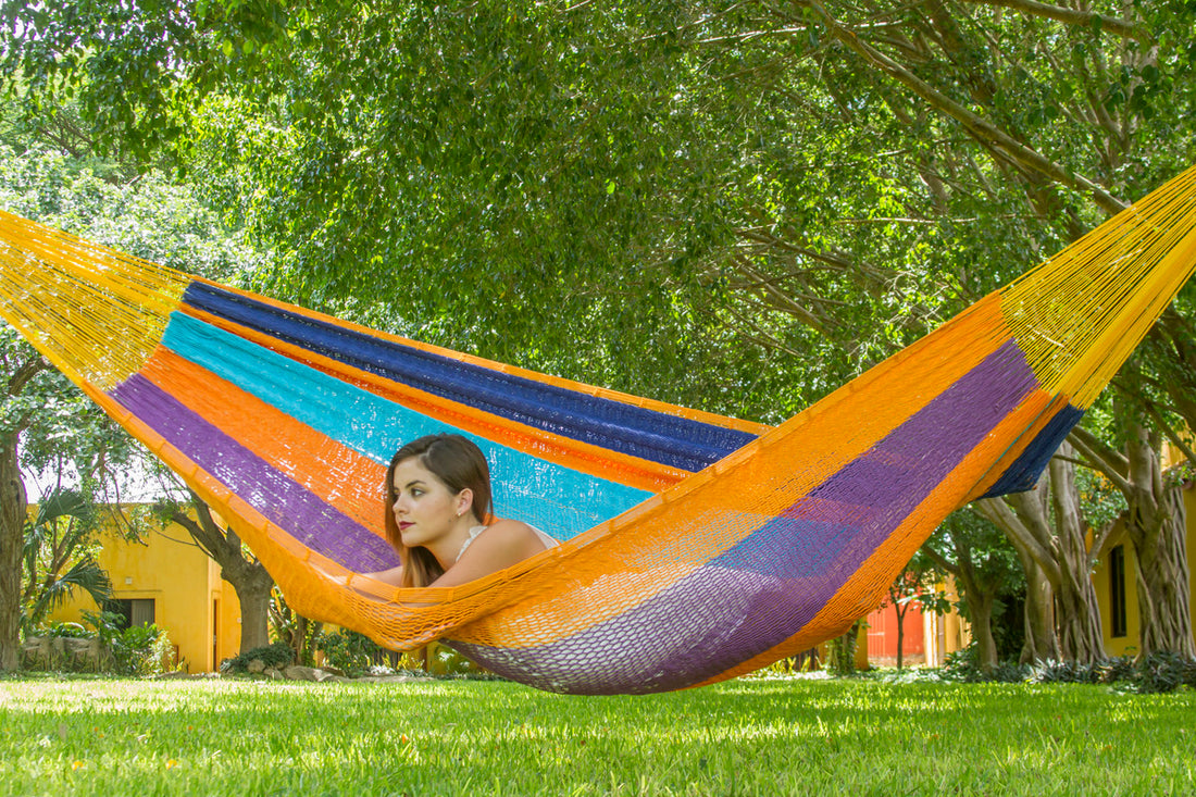 Outdoor undercover cotton Mayan Legacy hammock King size Alegra-Hammock-PEROZ Accessories