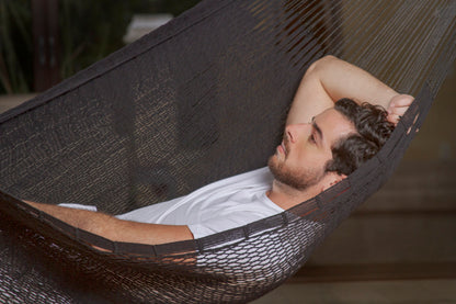 Outdoor undercover cotton Mayan Legacy hammock King size Black-Hammock-PEROZ Accessories
