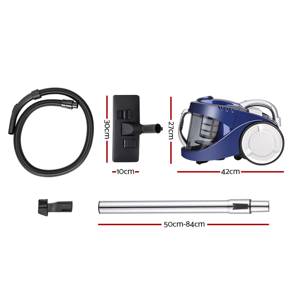 Devanti 2200W Bagless Vacuum Cleaner Blue-Vacuum Cleaners-PEROZ Accessories