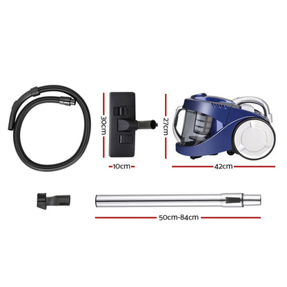 Devanti 2200W Bagless Vacuum Cleaner Blue-Vacuum Cleaners-PEROZ Accessories