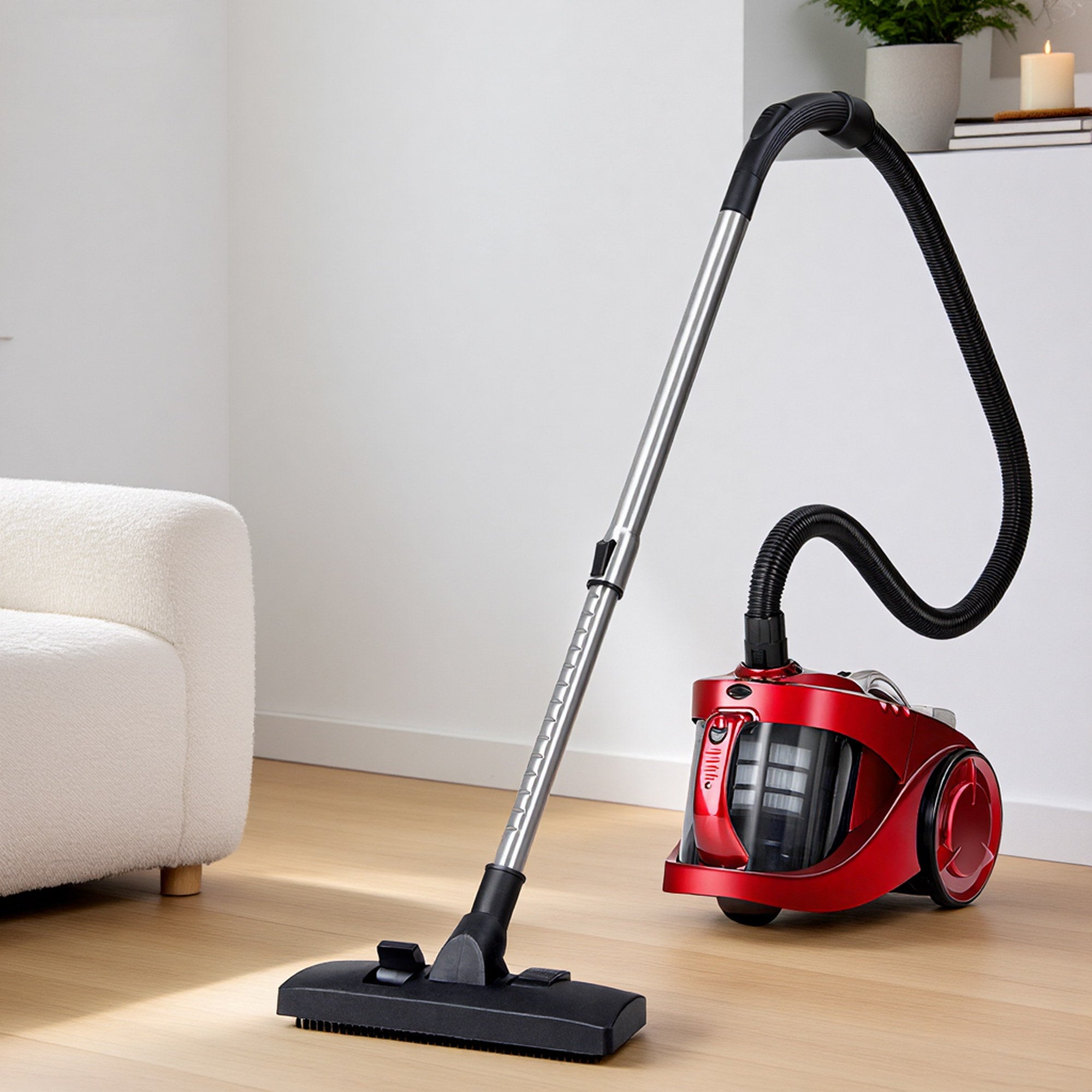 Devanti 2200W Bagless Vacuum Cleaner Red-Vacuum Cleaners-PEROZ Accessories