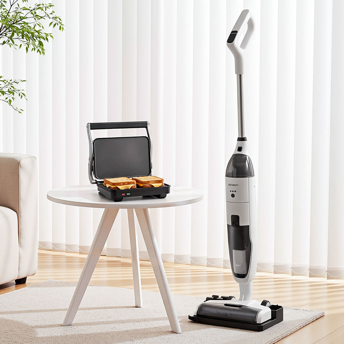 Devanti Cordless Wet Dry Vacuum Mop plus Sandwich Maker Panini Press-Appliances > Vacuum Cleaners > Stick Vacuums-PEROZ Accessories