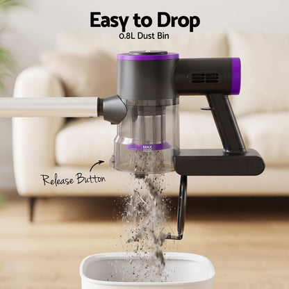 Devanti 3-in-1 Corded Stick Vacuum Cleaner, 16000Pa Strong Suction, Purple-Appliances > Vacuum Cleaners > Stick Vacuums-PEROZ Accessories