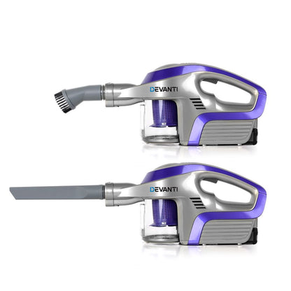 Devanti Stick Vacuum Cleaner Bagless Cordless 150W Purple-Vacuum Cleaners-PEROZ Accessories