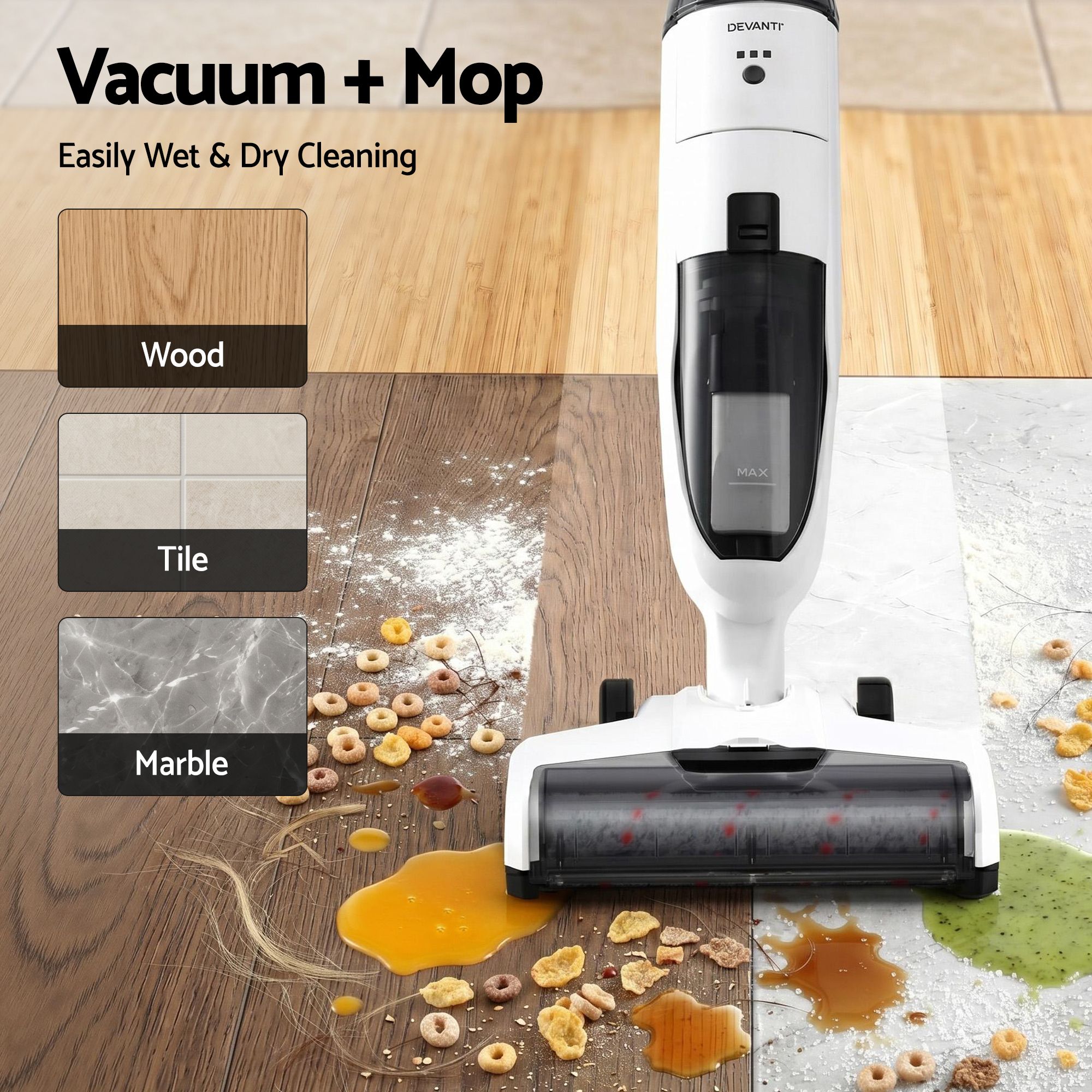 Devanti Wet Dry Stick Vacuum Cleaner 200W-Appliances > Vacuum Cleaners > Vacuums-PEROZ Accessories