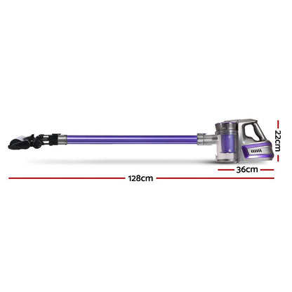 Devanti Stick Vacuum Cleaner Cordless Roller Brush 150W Purple-Vacuum Cleaners-PEROZ Accessories