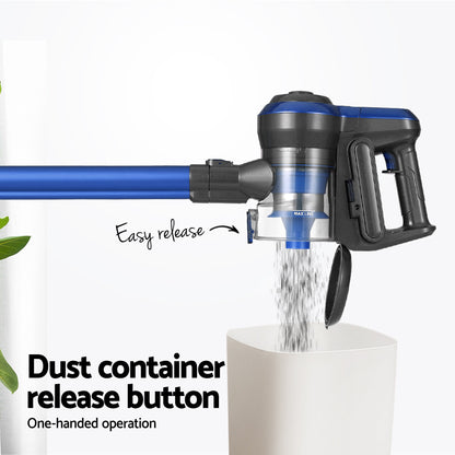 Devanti Stick Vacuum Cleaner Brushless Cordless 250W Blue-Vacuum Cleaners-PEROZ Accessories