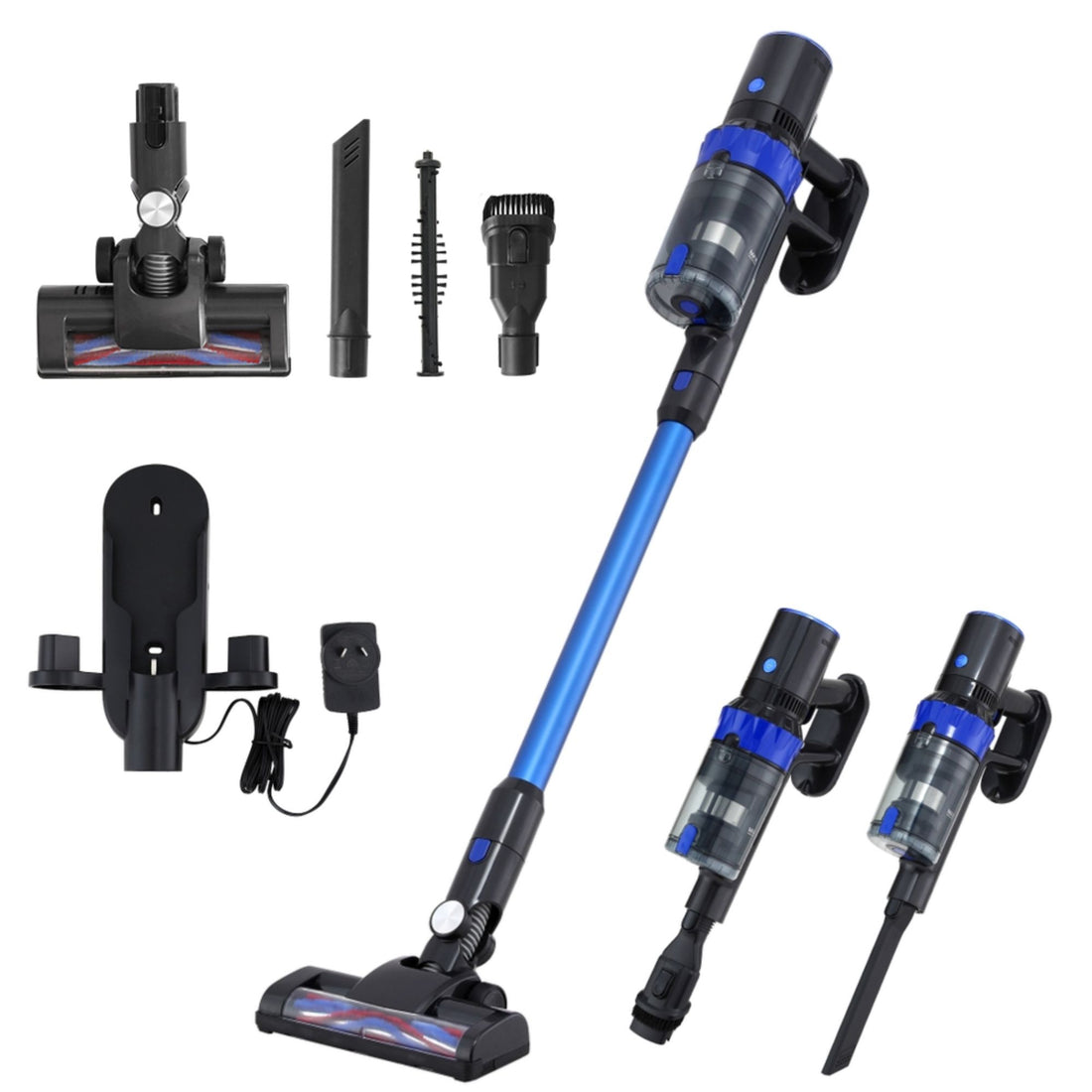 Devanti Stick Vacuum Cleaner Brushless Cordless 350W Blue-Appliances > Vacuum Cleaners > Vacuum Cleaner Accessories-PEROZ Accessories