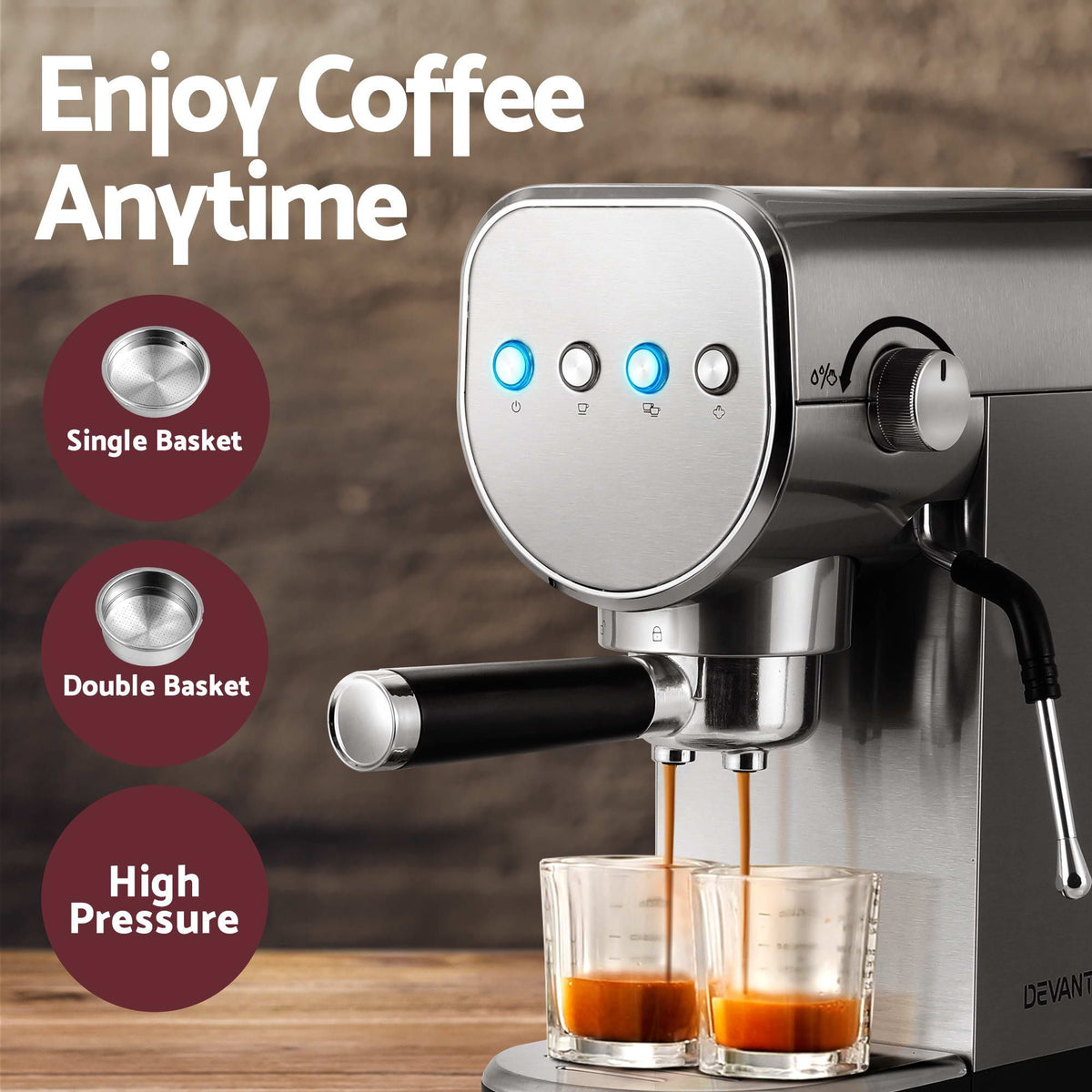 Devanti K7 Cordless Stick Vacuum Cleaner plus Coffee Maker Machine Espresso-Appliances > Vacuum Cleaners > Stick Vacuums-PEROZ Accessories