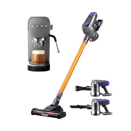 Devanti K7 Cordless Stick Vacuum Cleaner plus Coffee Maker Machine Espresso-Appliances > Vacuum Cleaners > Stick Vacuums-PEROZ Accessories