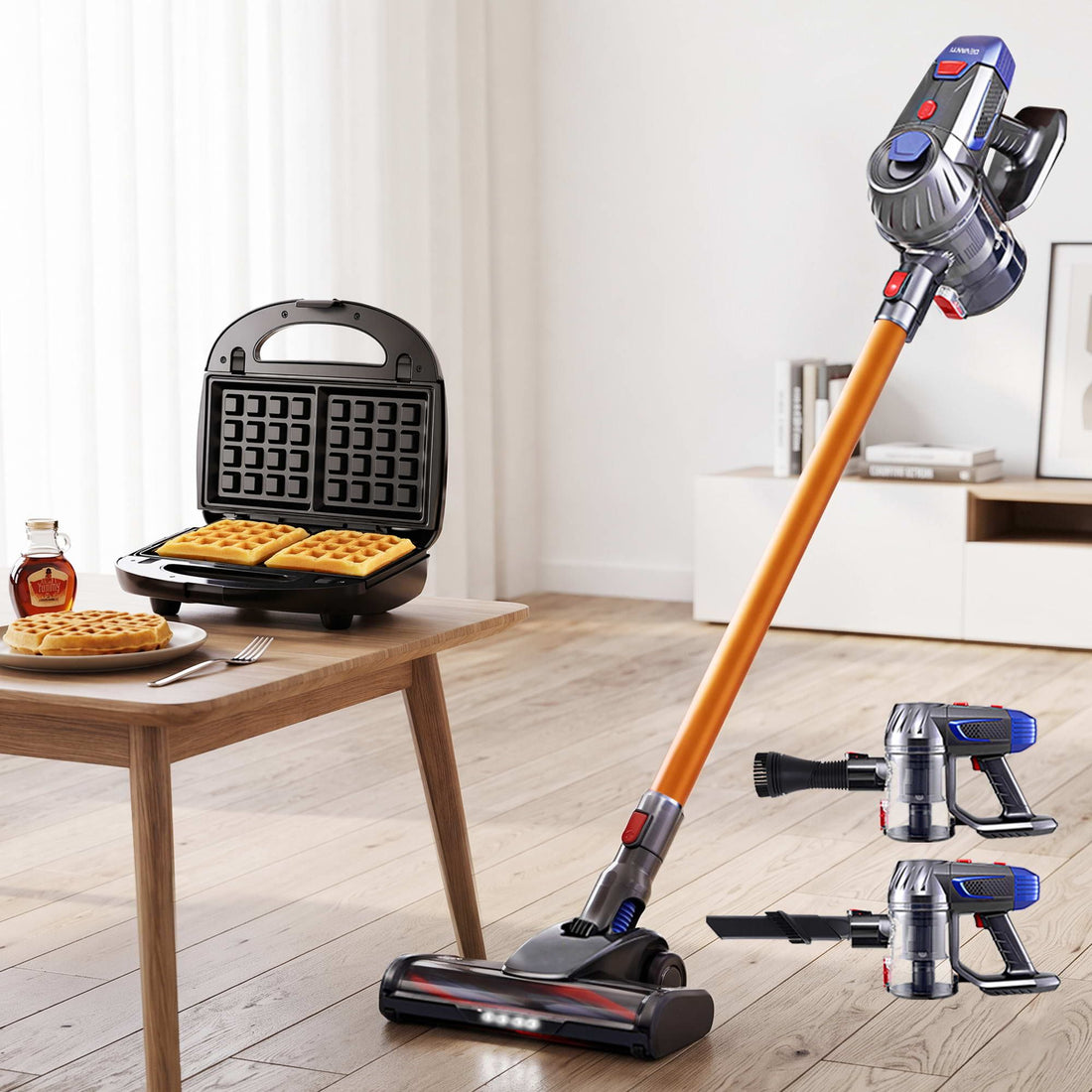 Devanti K7 Cordless Stick Vacuum Cleaner plus 3-in-1 Sandwich Maker-Appliances > Vacuum Cleaners > Stick Vacuums-PEROZ Accessories