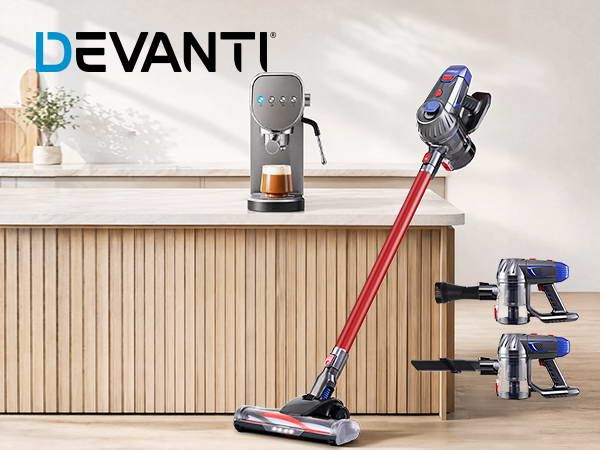 Devanti K7 Cordless Stick Vacuum Cleaner plus Coffee Maker Machine Espresso-Appliances > Vacuum Cleaners > Stick Vacuums-PEROZ Accessories