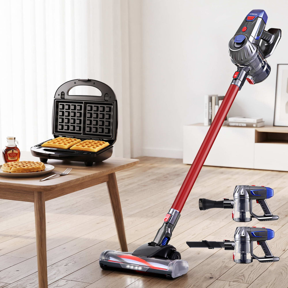 Devanti K7 Cordless Stick Vacuum Cleaner plus 3-in-1 Sandwich Maker-Appliances > Vacuum Cleaners > Stick Vacuums-PEROZ Accessories