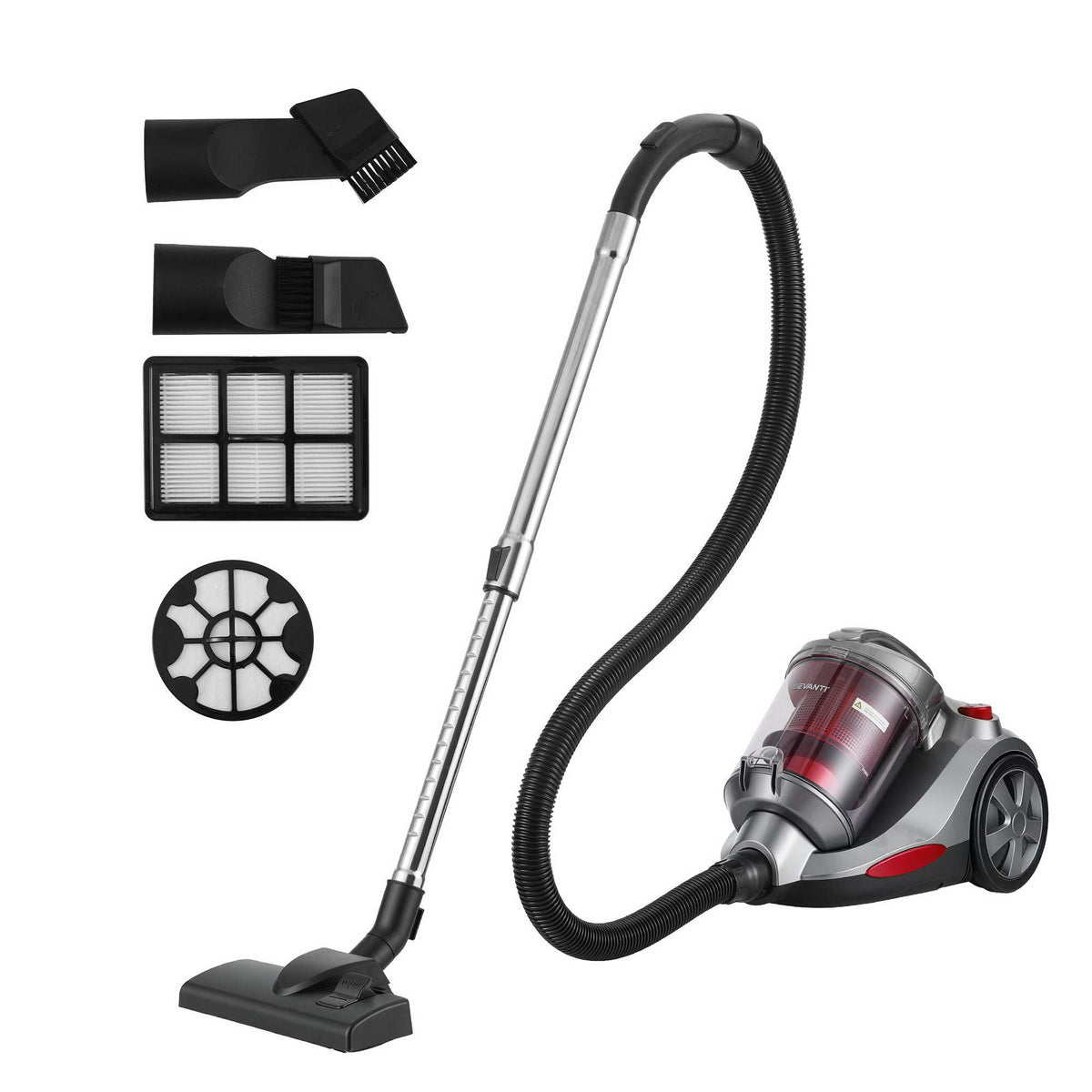 Devanti Vacuum Cleaner Bagless Canister 2000W 25kPa Powerful Suction 4L-Appliances > Vacuum Cleaners > Stick Vacuums-PEROZ Accessories