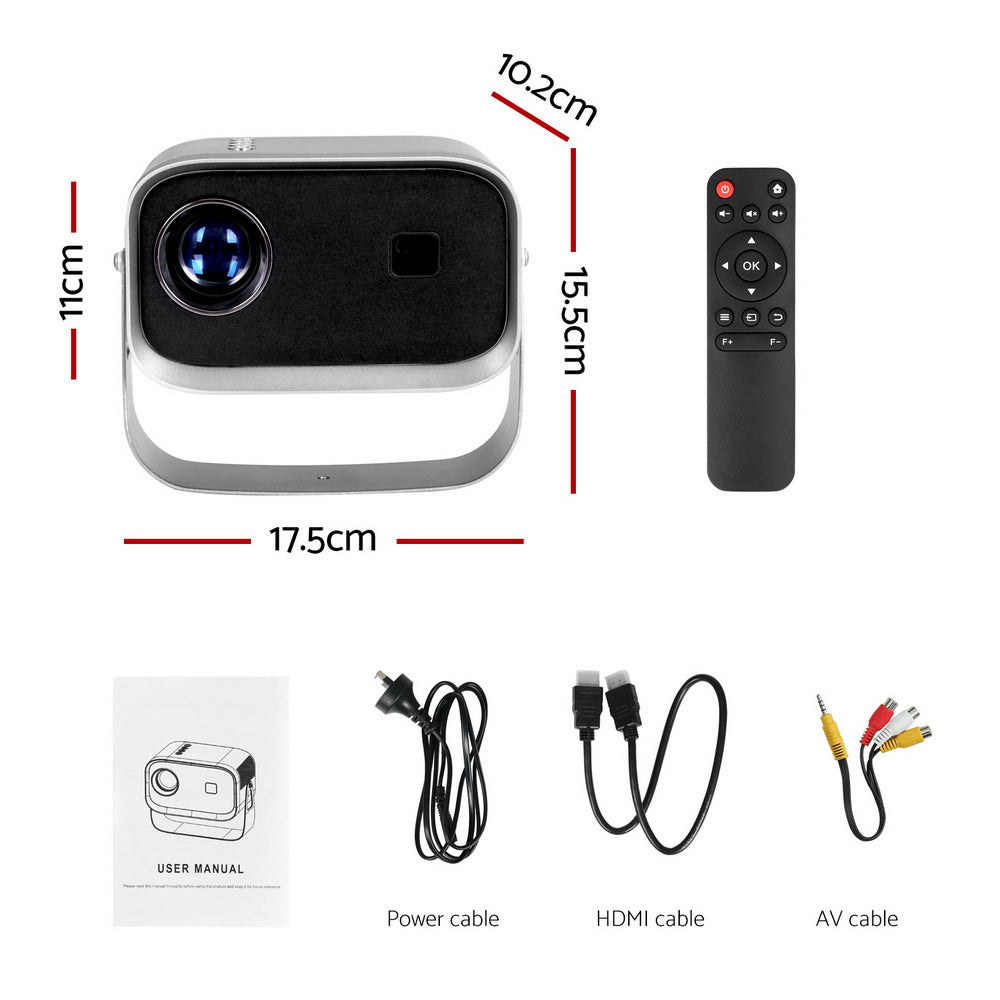 Devanti Mini Video Projector 1080P-Audio &amp; Video &gt; Projectors &amp; Accessories-PEROZ Accessories