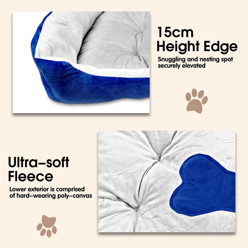 Vaka Navy Dog Bed Pet Cat Calming Floor Mat Sleeping Cave Washable Extra Large 29701-Pet Care > Dog Supplies > Dog Beds-PEROZ Accessories