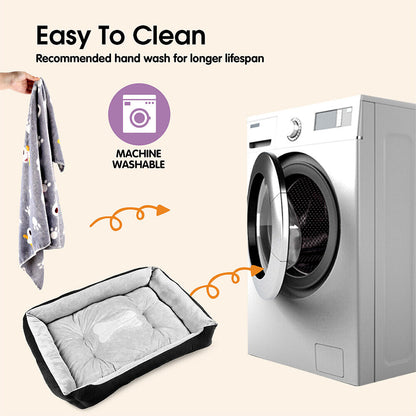 Vaka Navy Dog Bed Pet Cat Calming Floor Mat Sleeping Cave Washable Extra Large 29704-Pet Care > Dog Supplies > Dog Beds-PEROZ Accessories