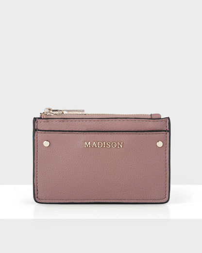 Vanessa Small Zip Purse Card Holder-Wallets-PEROZ Accessories